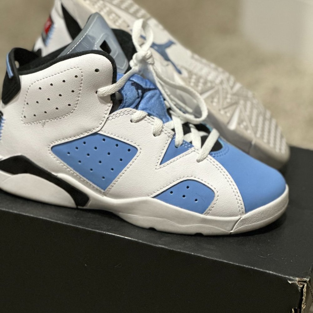 Jordan 6 Retro UNC White Size 2 (PS) - Picture 2 of 2